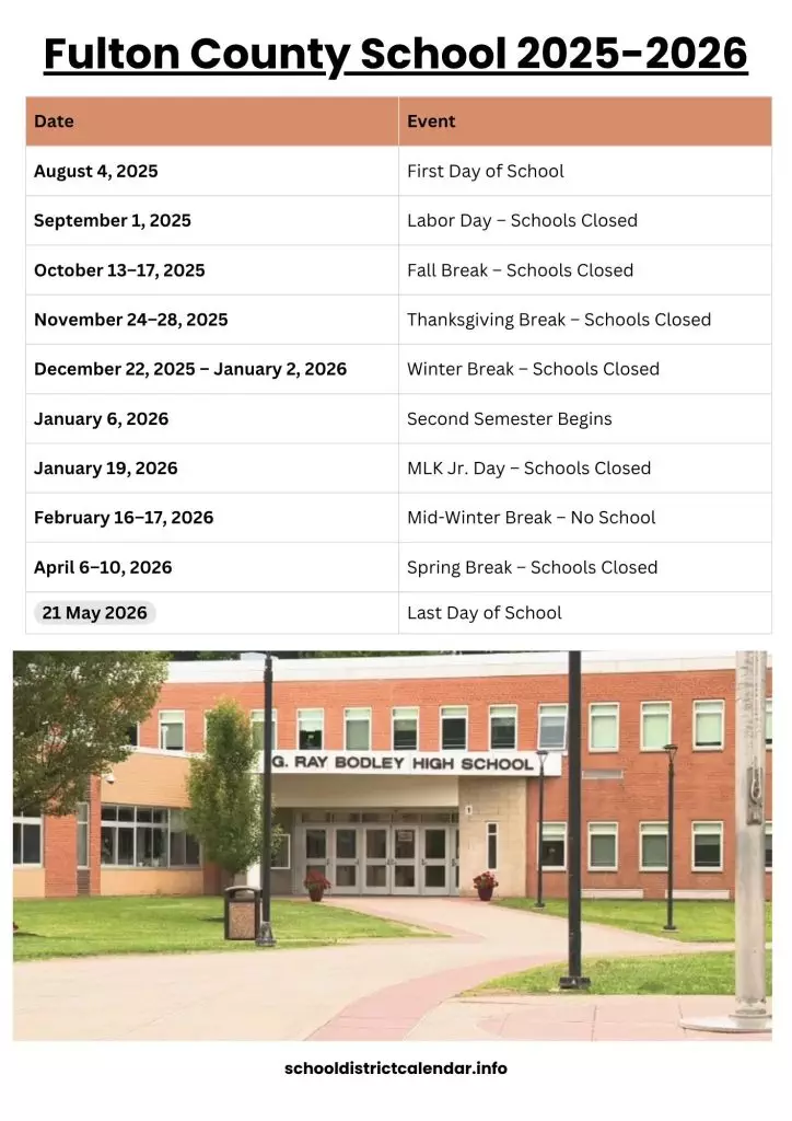 Fulton County School Calendar