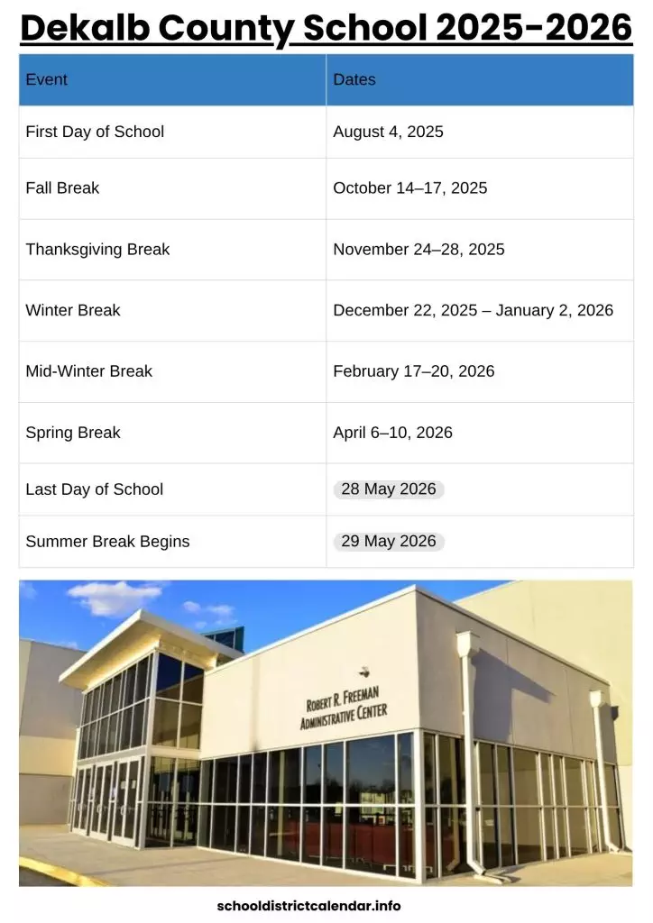 Dekalb County Schools Calendar