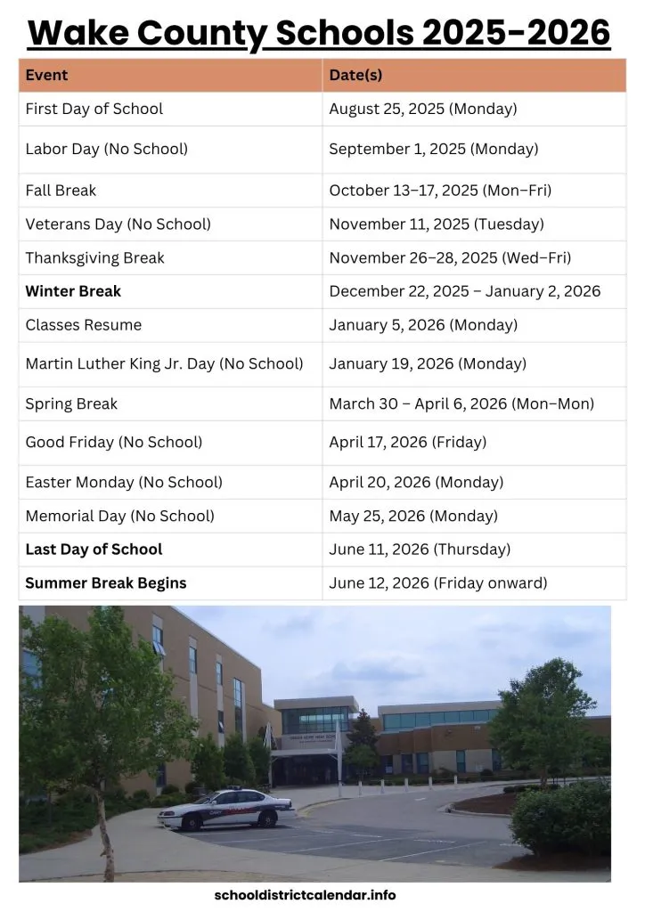 Wake County Schools Calendar